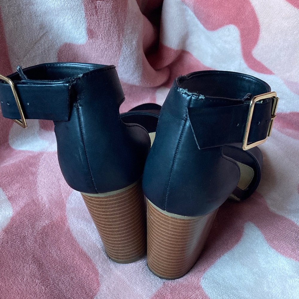 Merona Black Ankle Strap Sandals - Picture 6 of 10